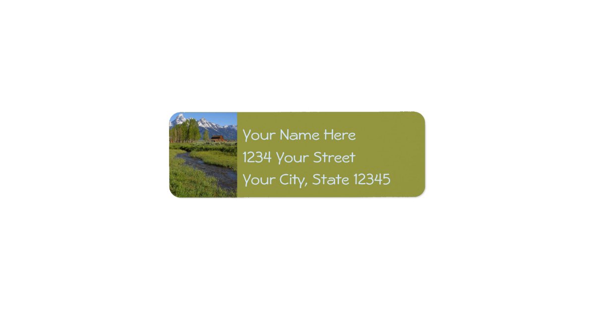Farm Row Labels Rustic Country Farm Mormon Row Barns Label | Zazzle