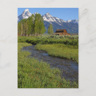 Rustic Country Farm Mormon Row Barns Postcard