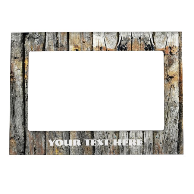 Rustic Country Farmhouse Barn Grain Wood Custom Magnetic Frame (Front)