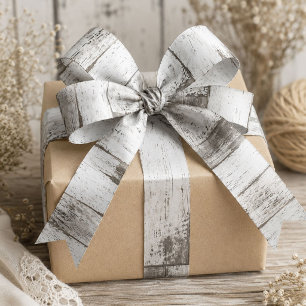 rustic country farmhouse barn grey white woodgrain satin ribbon