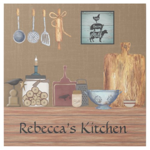 Rustic Country Farmhouse Kitchen  Gallery Wrap