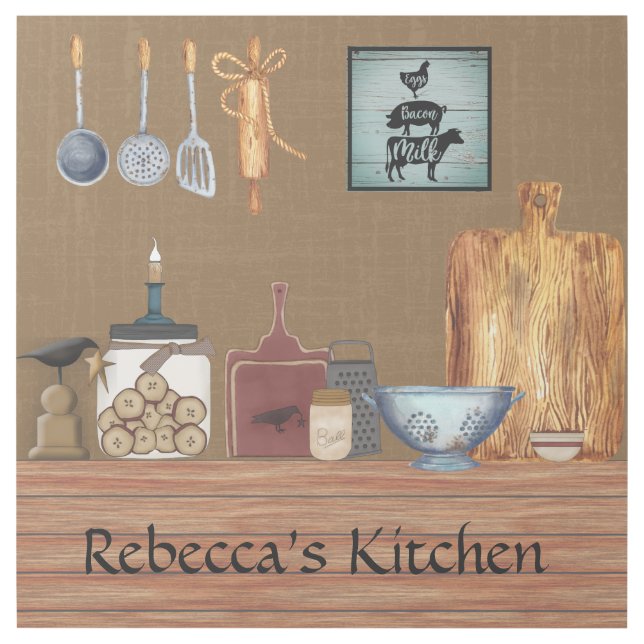 Rustic Country Farmhouse Kitchen  Gallery Wrap (Front)