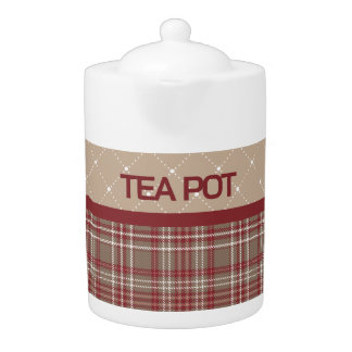 Rustic Country Farmhouse Plaid   Teapot