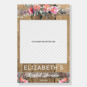 Rustic Country Floral Bridal Shower Photo Prop Foam Board