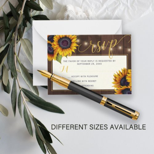 Rustic country floral budget wedding elegant RSVP Note Card