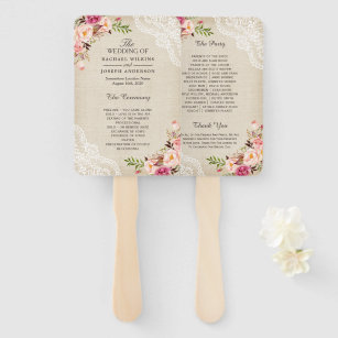 country wedding hand fans zazzle