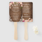 Rustic Country Floral String Light Wedding Program