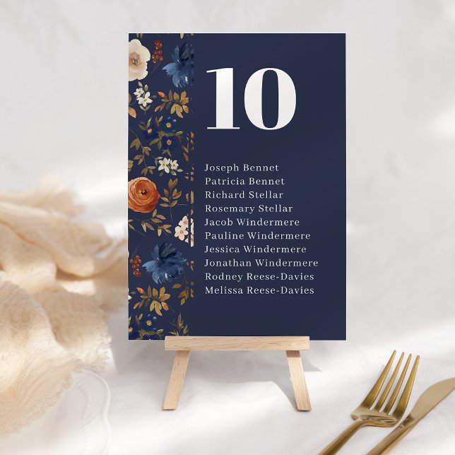 Rustic Country Floral Wedding Reception Table Number (Creator Uploaded)