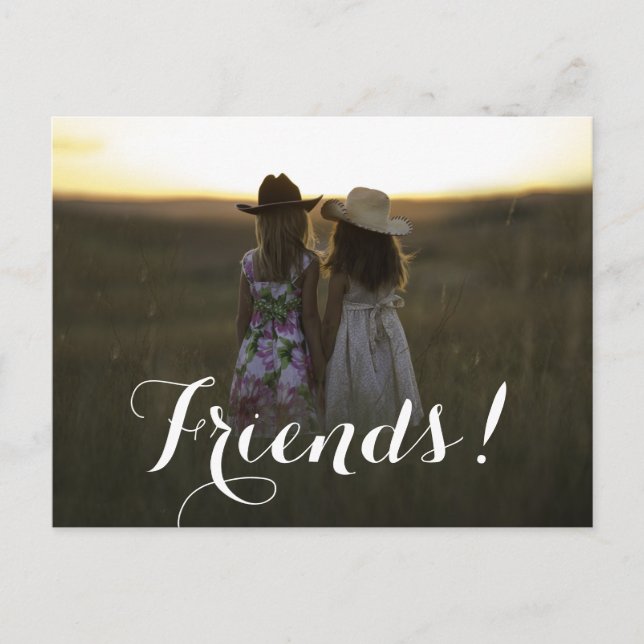Rustic Country Friends Postcard (Front)