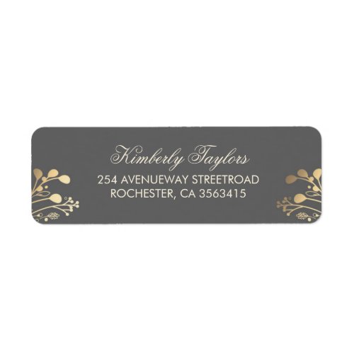 Rustic Country Gold Wedding Label