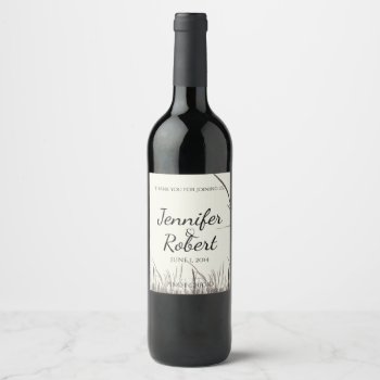 Rustic Country Grasslands Wine Label by NoteableExpressions at Zazzle