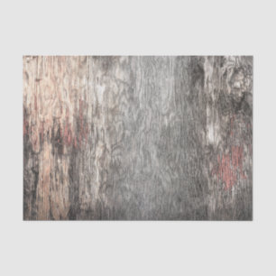 Rustic Country Gray Beige Texture Wood Grain Tissue Paper