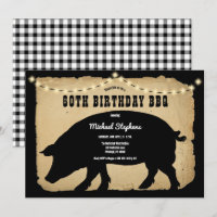 Rustic Country Hog 60th Birthday Barbeque - BBQ