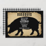 Rustic Country Hog Retirement Barbeque - BBQ Invitation