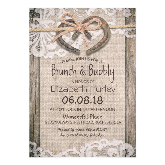 Country Themed Bridal Shower Invitations 3