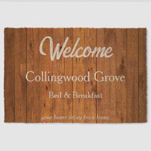 Rustic Country Inn Door mat🤎 Cozy Bed & Breakfast Fiber Doormat