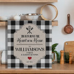 Rustic Country Kitchen Family Cookbook 3 Ring Binder<br><div class="desc">A charming,  rustic country kitchen design featuring classic black and white buffalo check,  and a personalized label.</div>