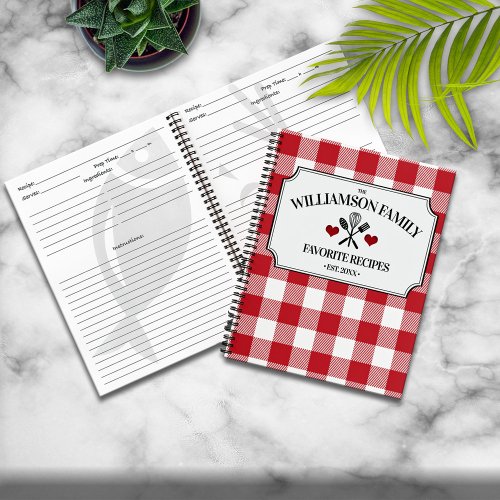Rustic Country Kitchen Family Cookbook Notebook