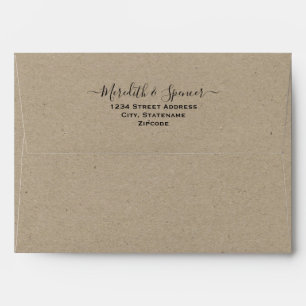 Rustic Country Kraft paper Wedding 5x7 Envelope