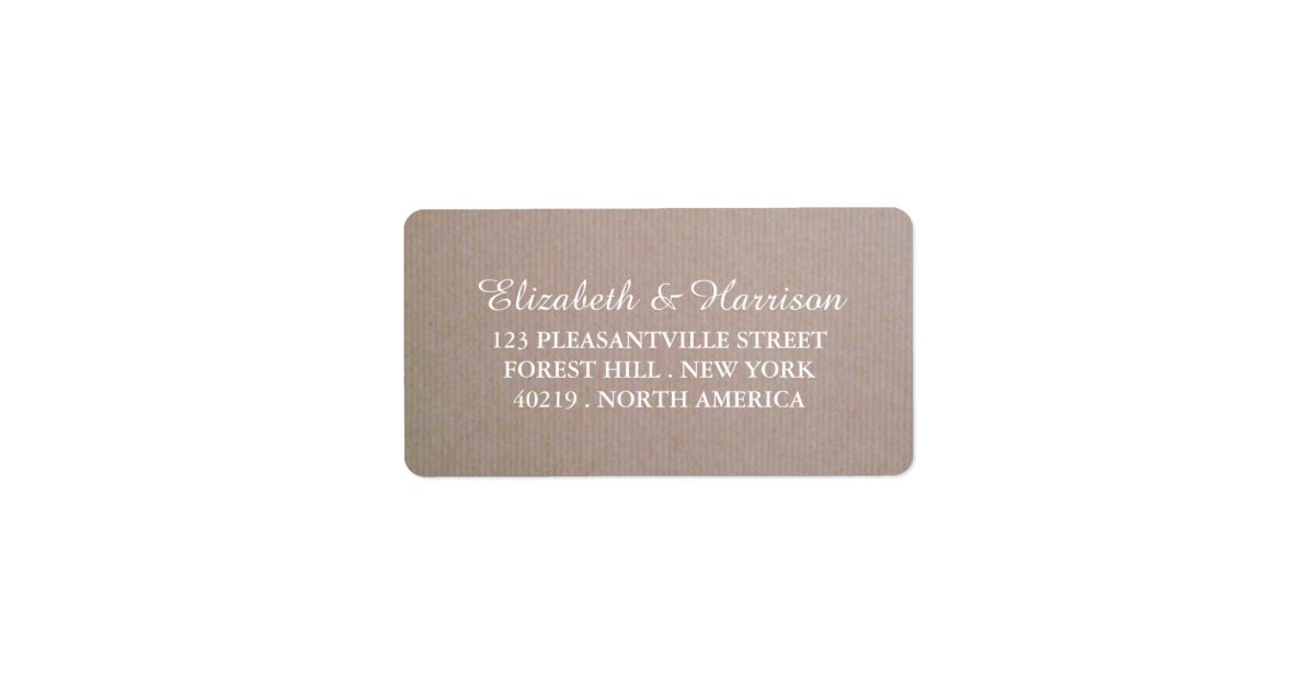Rustic Country Kraft Wedding Label | Zazzle