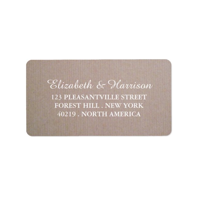 Rustic Country Kraft Wedding Label (Front)