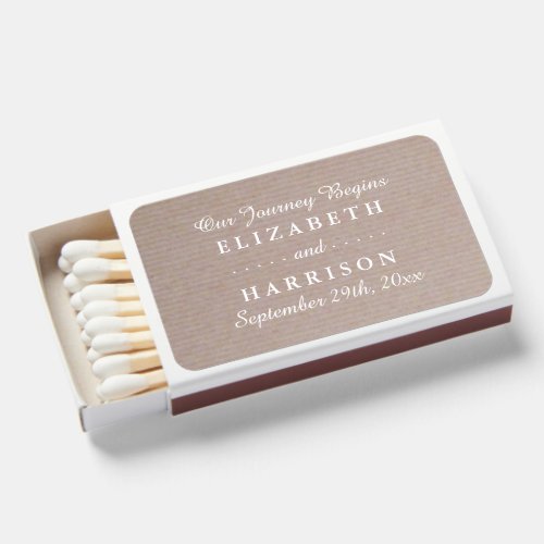 Rustic Country Kraft Wedding Matchboxes