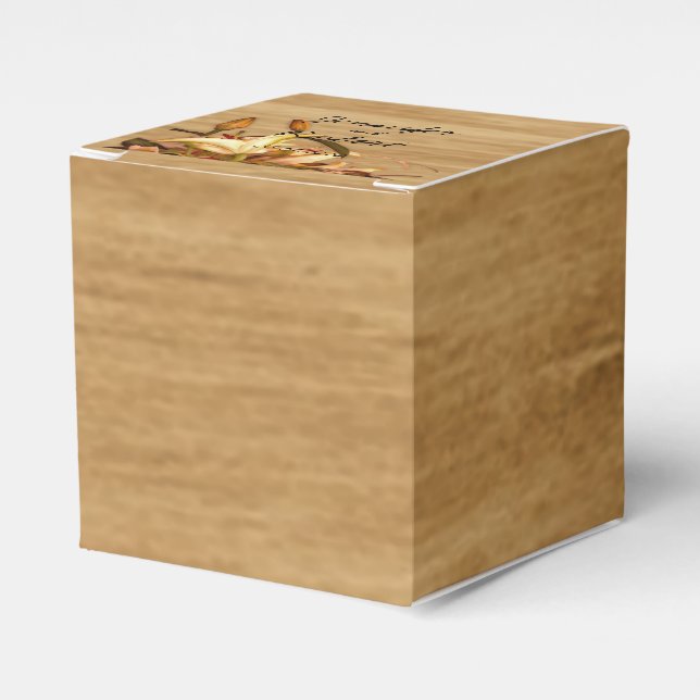 Rustic Country Lily Watercolor Wedding Favor Box (Front Side)