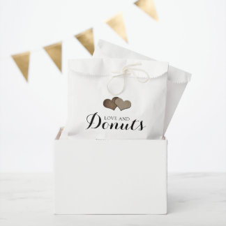 Rustic Country Love and Donuts Wedding Favor Bag