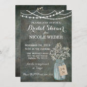Rustic Country Mason Jar Barn Bridal Shower Invite (Front/Back)