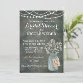 Rustic Country Mason Jar Barn Bridal Shower Invite (Standing Front)