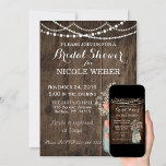 Rustic Country Mason Jar Barn Bridal Shower Invite at Zazzle