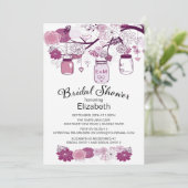 Rustic Country Mason Jar Bridal Shower Invitation (Standing Front)