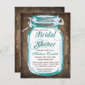 Rustic Country Mason Jar Bridal Shower Postcards (Front/Back)