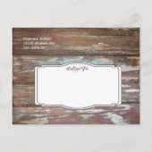 Rustic Country Mason Jar Bridal Shower Postcards (Back)