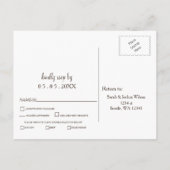 Rustic Country Mason Jar Daisy Barn Wood Wedding Invitation Postcard (Back)