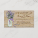 Rustic Country Mason Jar French Lavender Bouquet Business Card at Zazzle