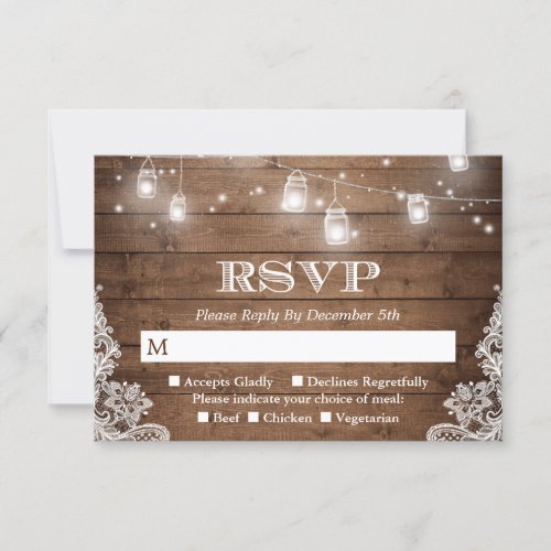 Rustic Country Mason Jar String Lights RSVP