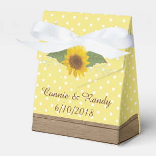 Rustic Country Mason Jar Sunflower Favor Box