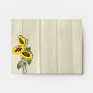 RUSTIC COUNTRY MASON JAR WITH SUNFLOWERS ENVELOPE