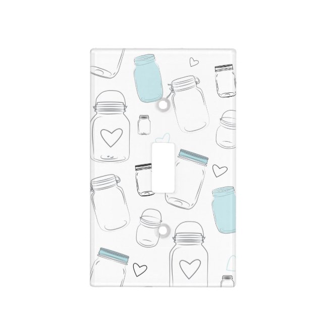 Rustic Country Mason Jars Light Switch Cover (Front)