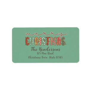 Rustic Country Merry Christmas Label