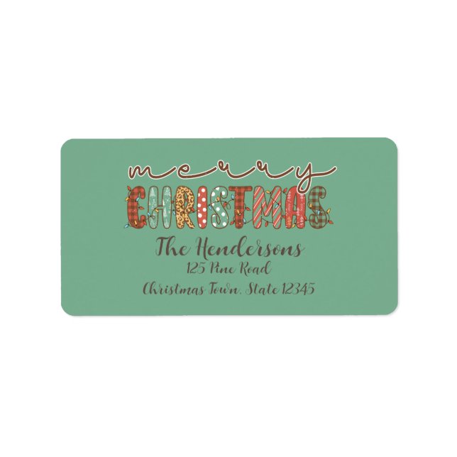 Rustic Country Merry Christmas Label (Front)