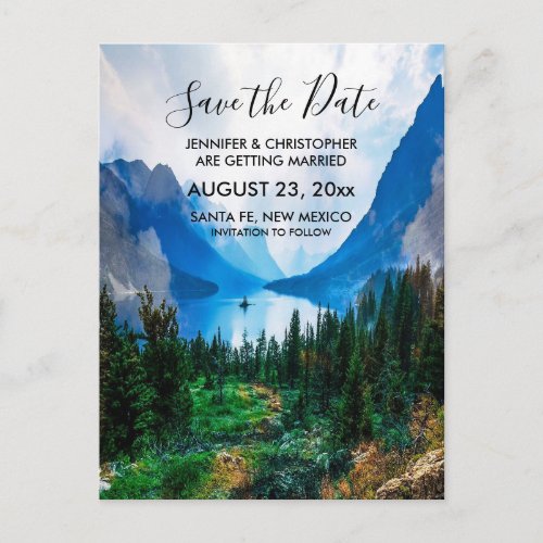 Rustic Country Mountains Nature Save the Date Postcard