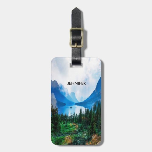 Rustic Country Mountains Nature Scene Photography Luggage Tag