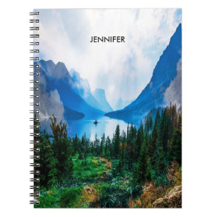 Rustic Country Mountains Nature Scene Photography Notebook