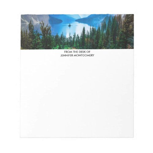 Rustic Country Mountains Nature Scene Photography Notepad