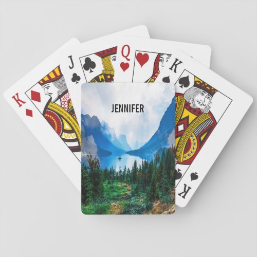 Rustic Country Mountains Nature Scene Photography Playing Cards