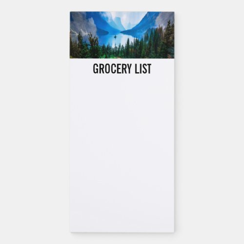 Rustic Country Mountains Scenic Grocery List Magnetic Notepad