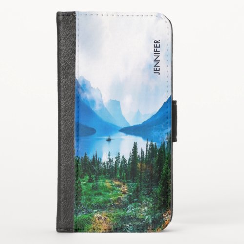 Rustic Country Mountains Scenic Nature iPhone X Wallet Case