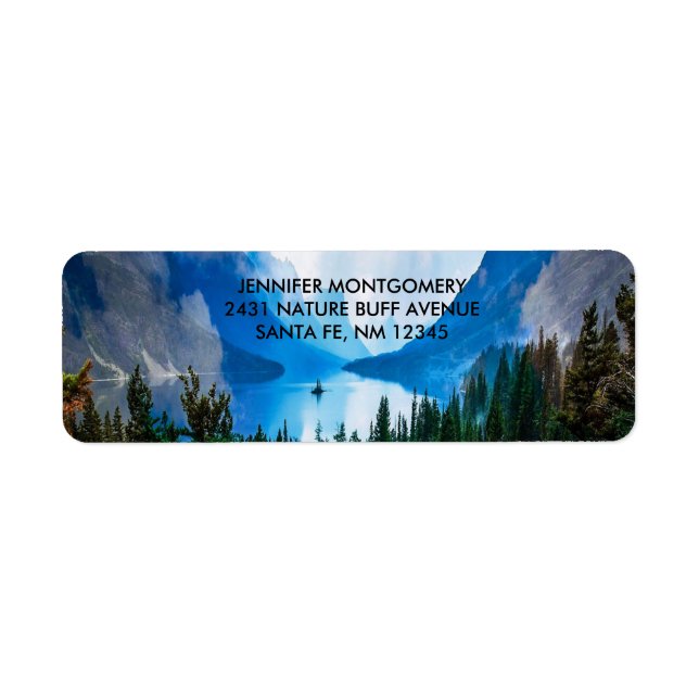 Rustic Country Mountains Scenic Nature Label (Front)
